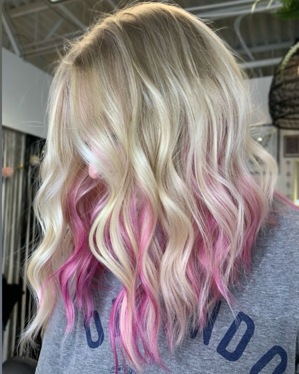 Peekaboo Blonde Balayage