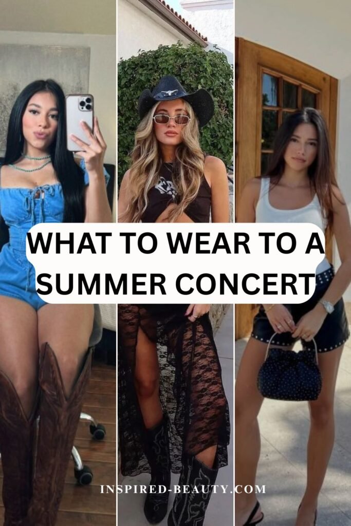 what to wear to a summer concert. cute outfit ideas and guide for you.