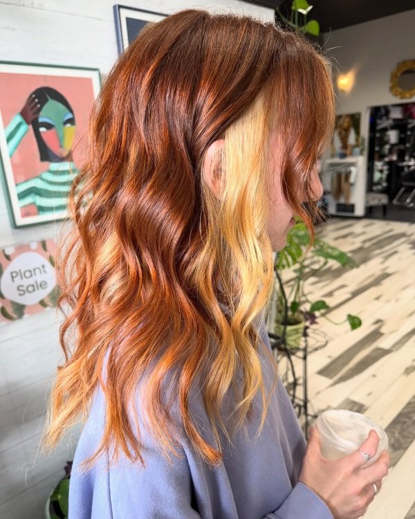 copper with a bold blonde