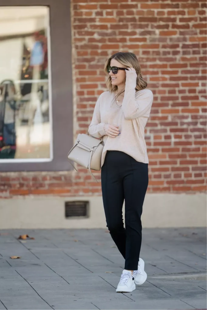 Cashmere Sweater with Ponte Pants
