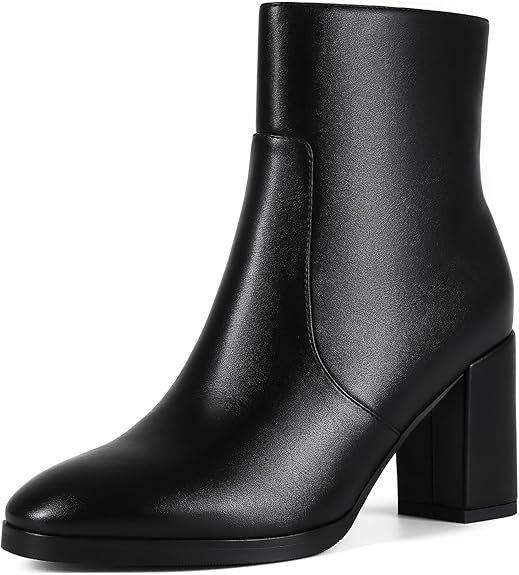 Heeled Ankle Boots Side Zipper