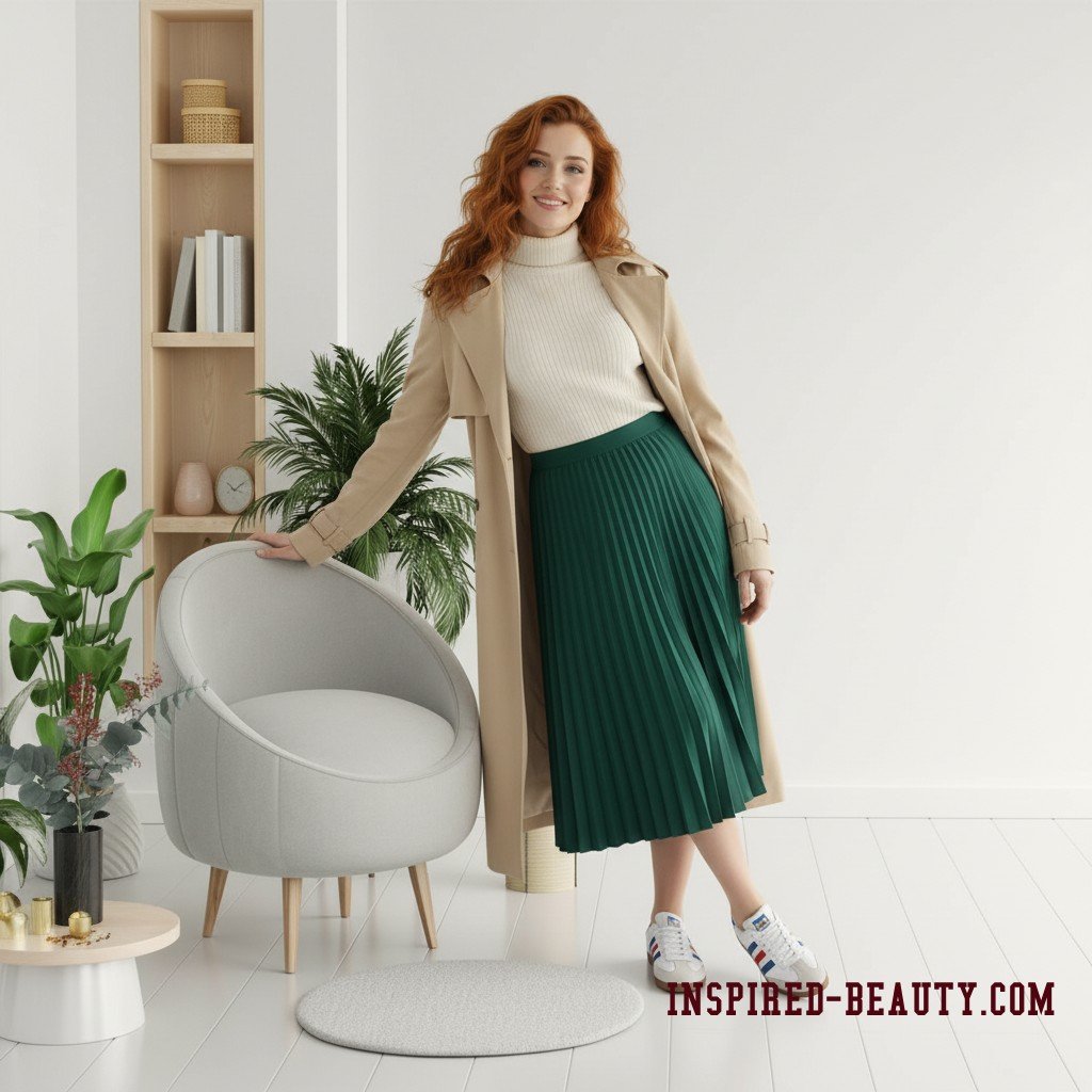 Retro Runners with Midi and Turtleneck, along with a Trench Coat