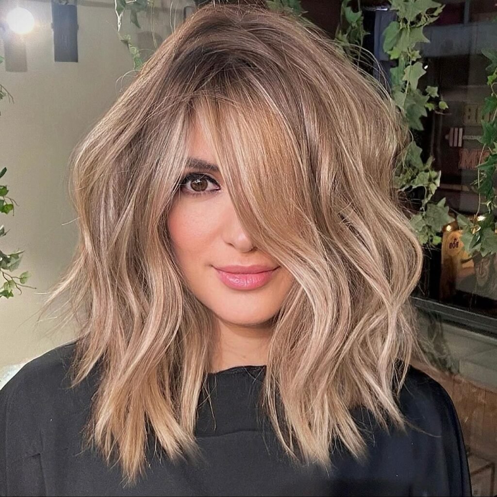 Textured Mid-Length with Highlights OVER 40 WOMEN