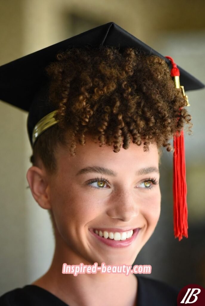 Curly Afro with Headband hairstyles for Graduation
