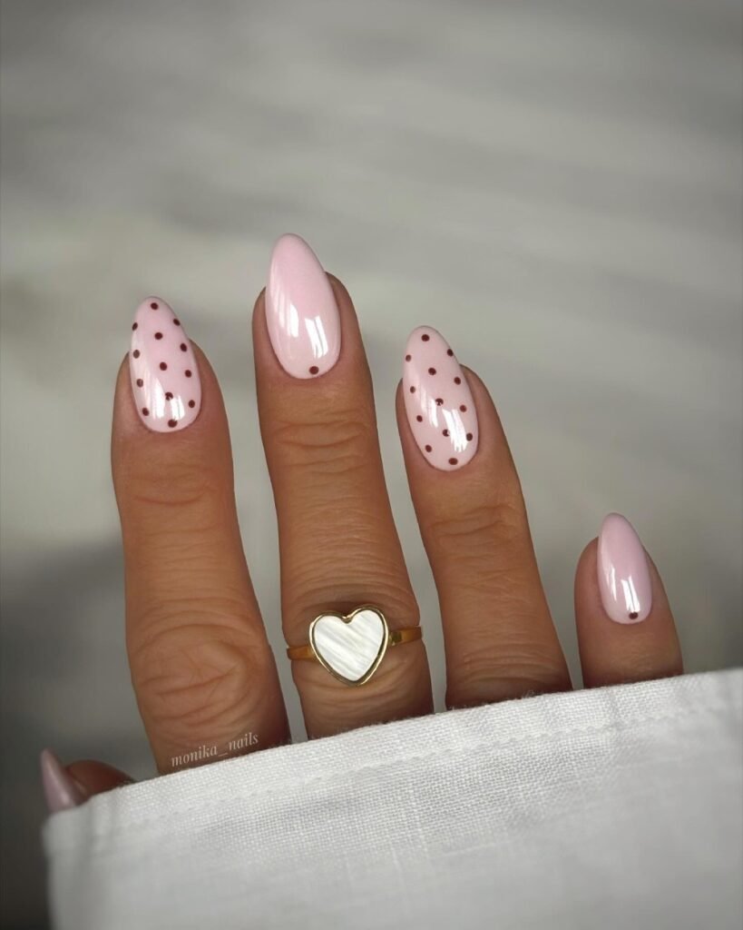 Minimalist Dots August Nails Design