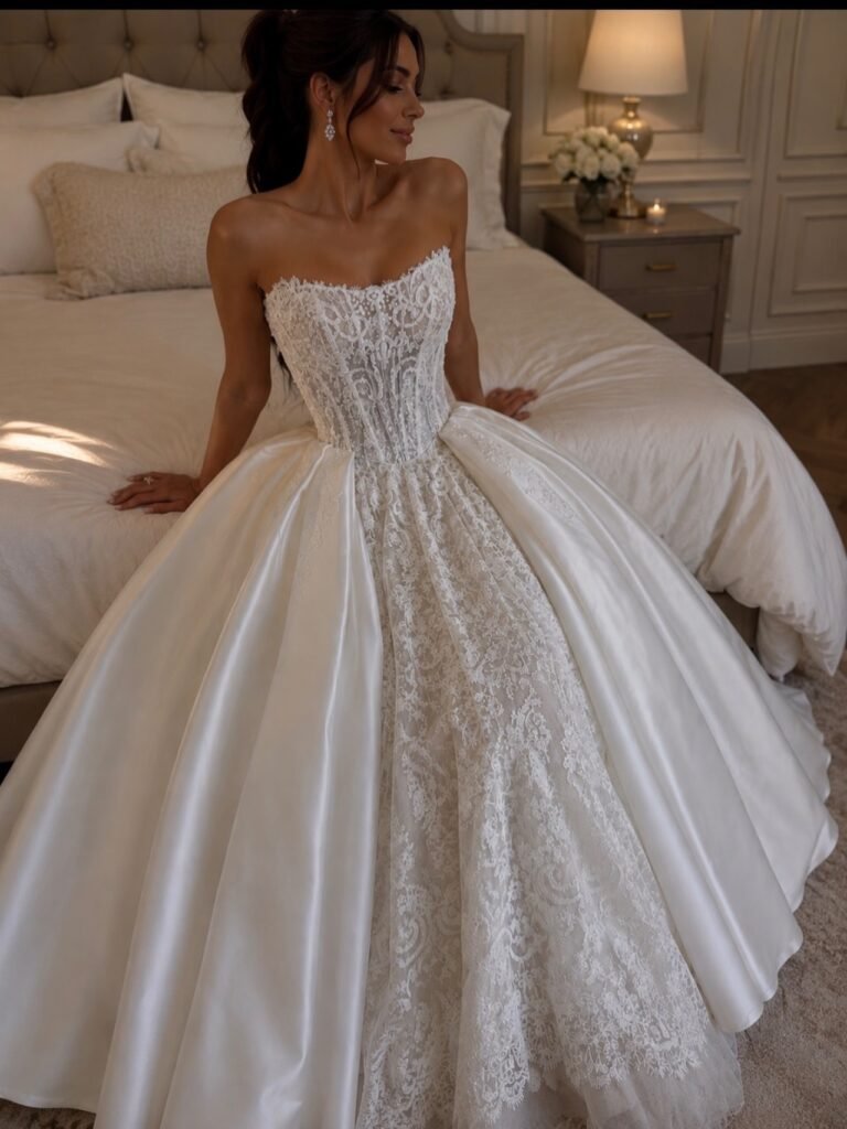 Romantic Ball Gown Fall Wedding Dress
