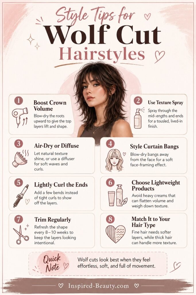 Style Tips for Wolf Cut Hairstyles