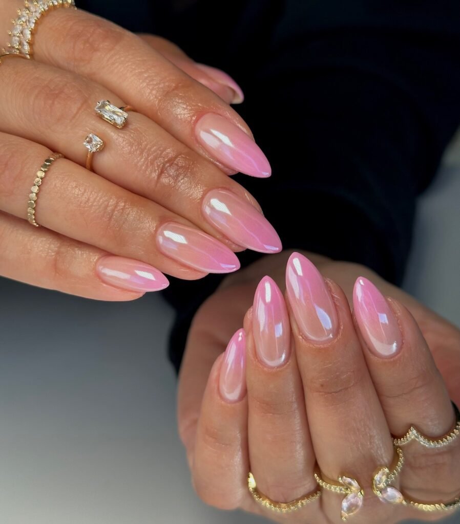Sunset Ombré August Nails Design