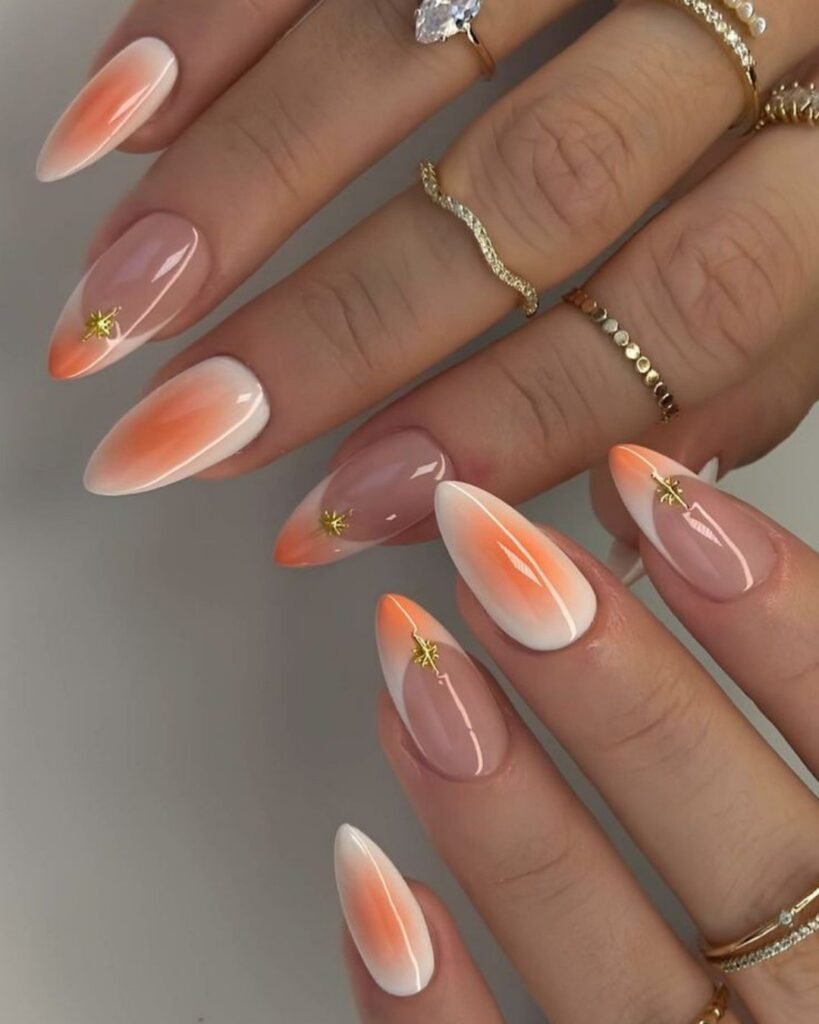 Sunset Ombré August Nails Design