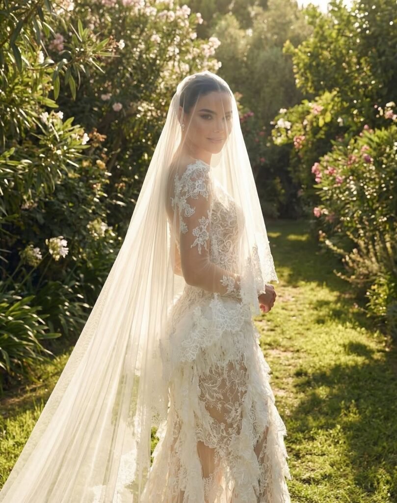 fall Sculptural Lace Wedding Gown