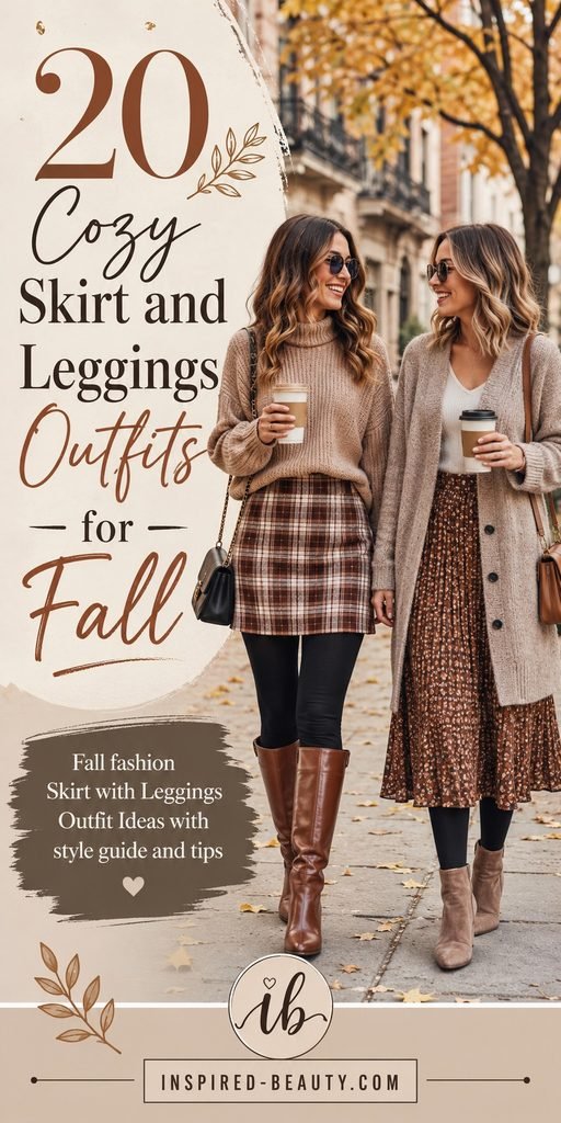 20 Cozy Skirt and Leggings Outfits for Fall