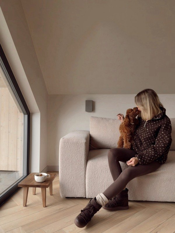 Brown Leggings + Half-Zip Pullover